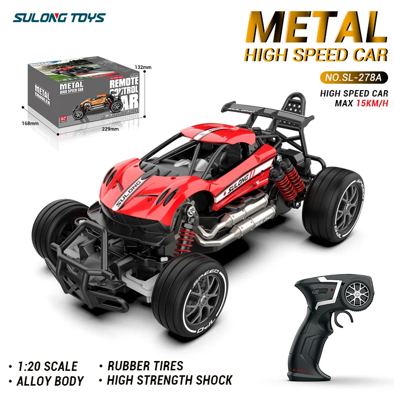 Sulong 1:20 Alloy Remote Control Car SL-278 Rear-Wheel Drive 2.4G High-Speed Off-Road Rock Crawler & Racing Drift Electric Toy