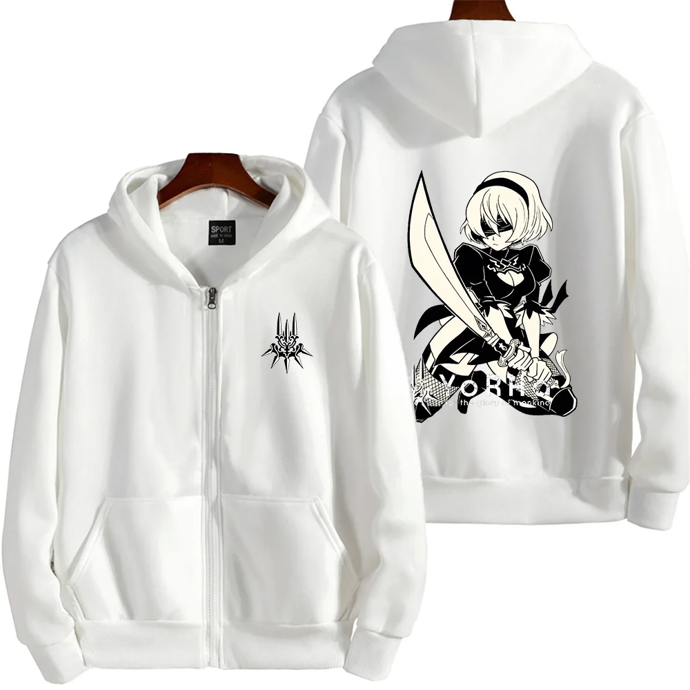 Game YoRHa No. 2 Type B 2B Print Hoodies Couple student street sports casual Hoodies