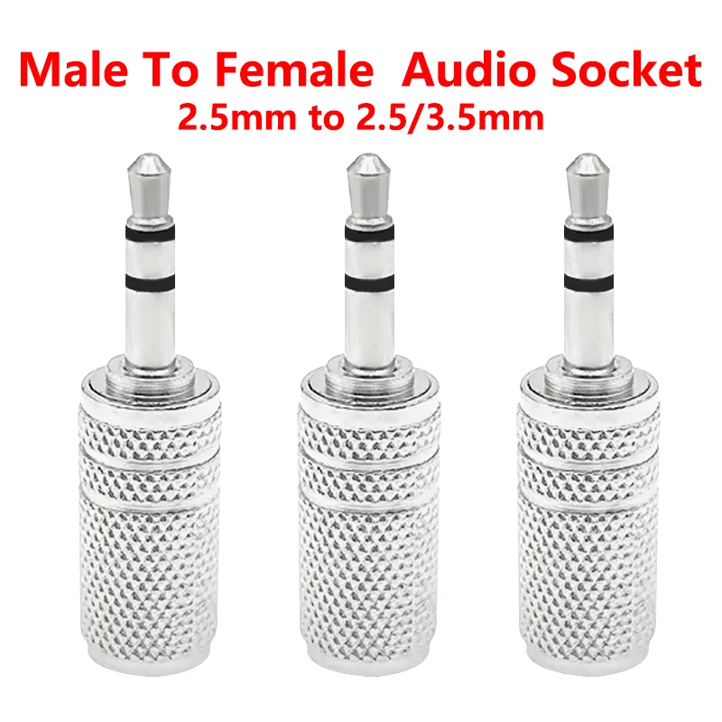 

5/20/100PCS 3.5mm Stereo Male to 2.5mm Female Plug Connector Adapter Converter Audio plug socket conversion Headphone Jack