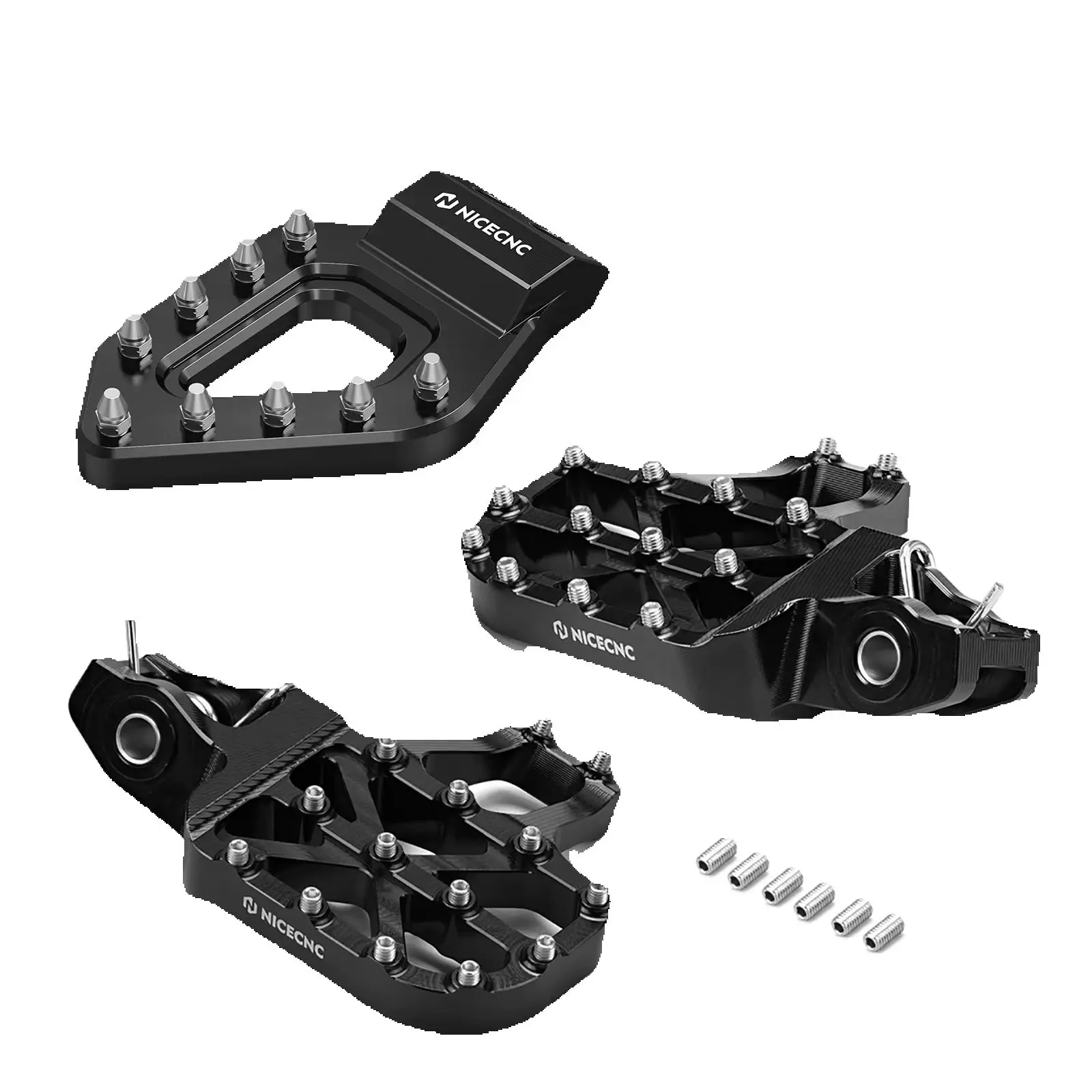 AliExpress NICECNC Extender Foot Pegs Footrests & Rear Brake Pedal Step Tip For Stark Varg EX MX 2024-2025 Electrical Bike Aluminium Black