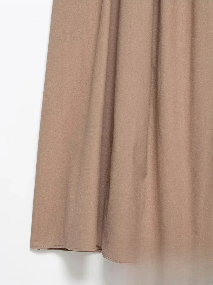 เดรสลำลองสไตล์ชิคสำหรับผู้หญิง แบรนด์ KONDALA แบบเรียบง่าย ไม่มีแขน แต่งระบาย ซิปด้านหลัง เหมาะสำหรับวันหยุดฤดูร้อน ชุดเดรสยาวแฟชั่น 2025 ชุดเดรสชายหาดฤดูร้อน