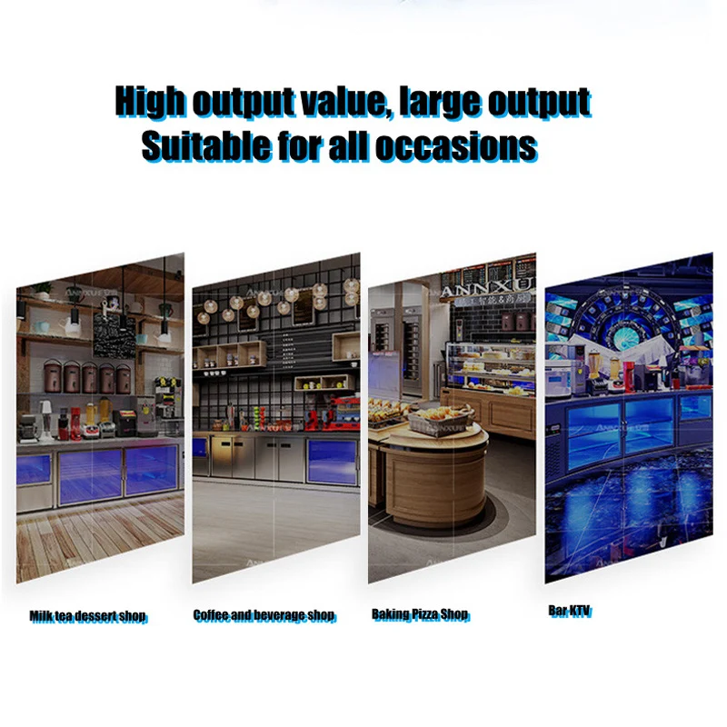 Commercial Ice Maker Automatic Milk Tea Shop Large Hotel Bar Counter KTV Square Ice Cube Making Machine