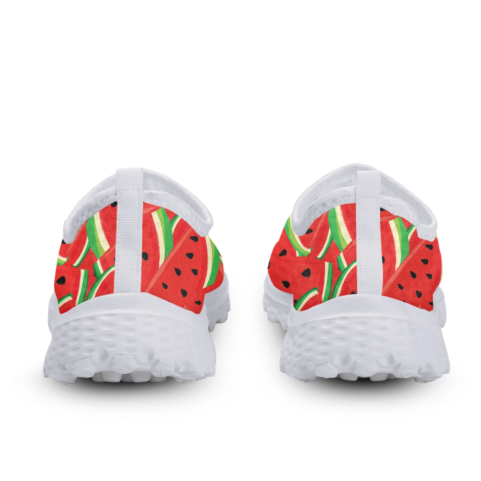 Zapatos de malla con patrón de sandía, mocasines cómodos con estampado de frutas, zapatillas transpirables para exteriores, zapatos informales de verano, novedad