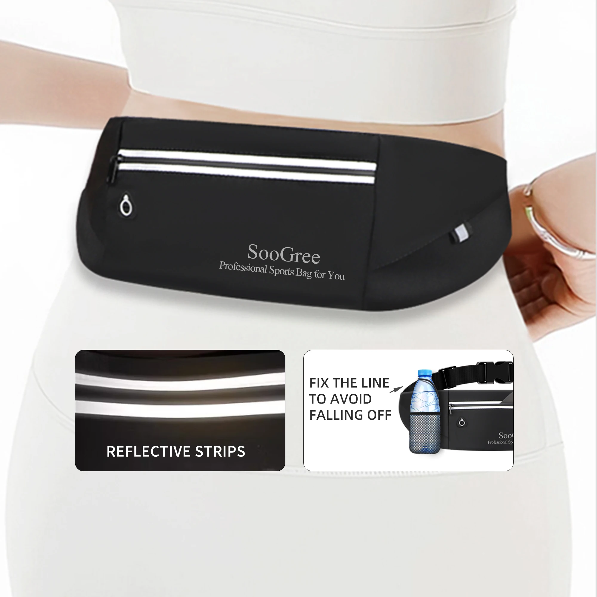 SooGree Slim Running Belt Fann - Running Gear Bag For Men recension och pris
