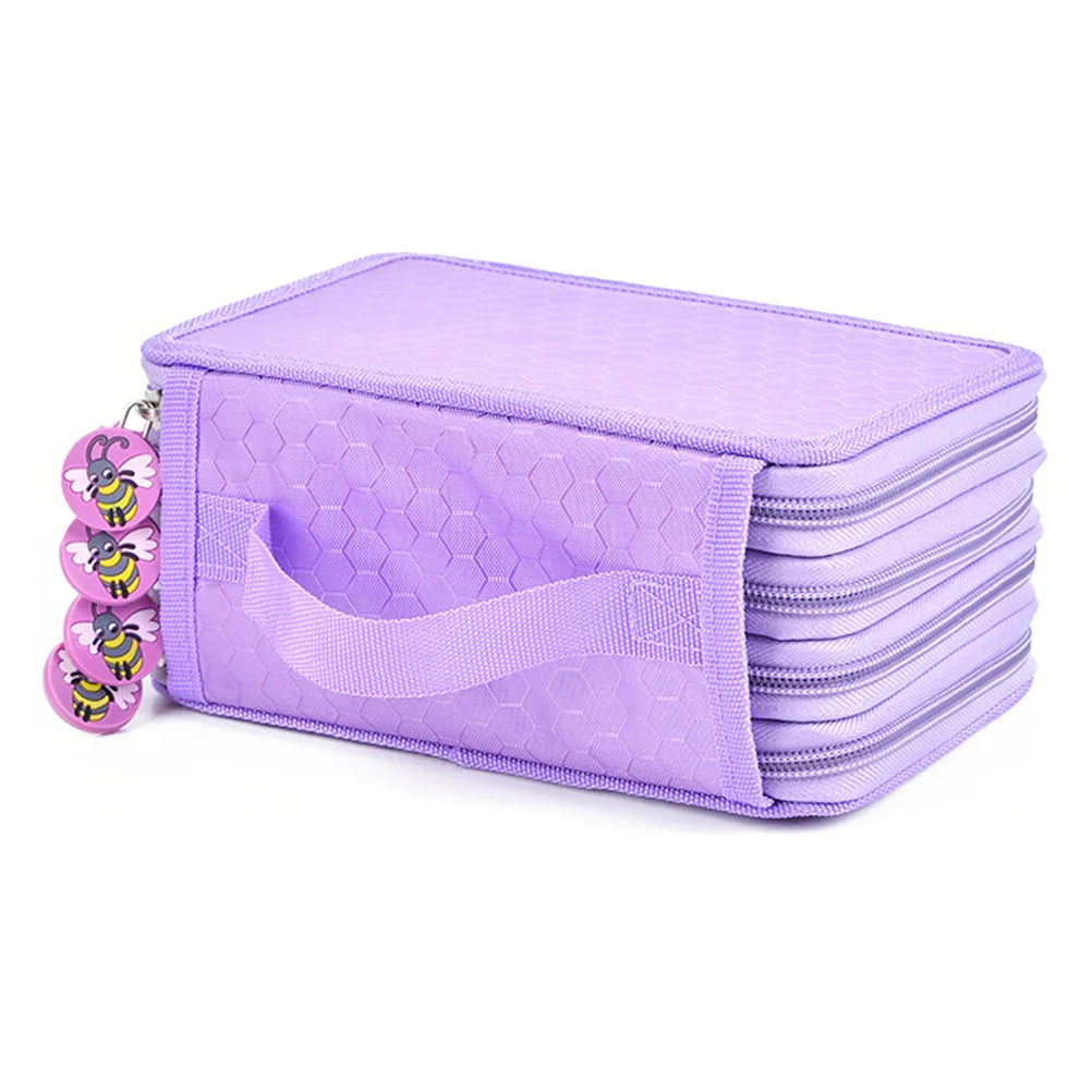 Colored Pencil Case with Compartments Slots Handy Pencil Bags Large for Watercolor Pencils Gel Pens and Ordinary Pencils