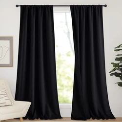 Modernas cortinas de porta impermeáveis e isoladas, 100% Alto Sombreamento, Interior e Exterior, 1 Pc, 2 Pcs