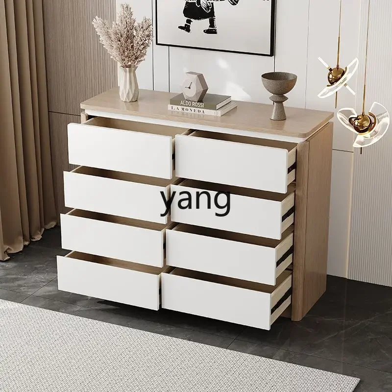 

CX Nordic log solid wood living room porch drawer locker against the wall TV cabinet