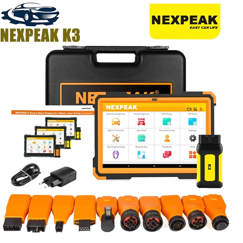 NEXPEAK K3 OBD2 Scanner Heavy Duty Diagnostic Tool For Car and Truck OBD2 Key Programmer Odo-meter Adjustment Car Diagnosis