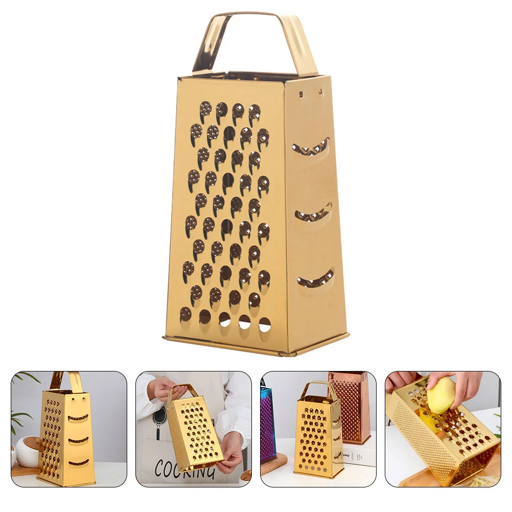 Flat Coarse Grater Stainless Steel Vegetable Dicer Chopper Cheese Vegetables Ginger Silver Kitchen Fruit Slicer