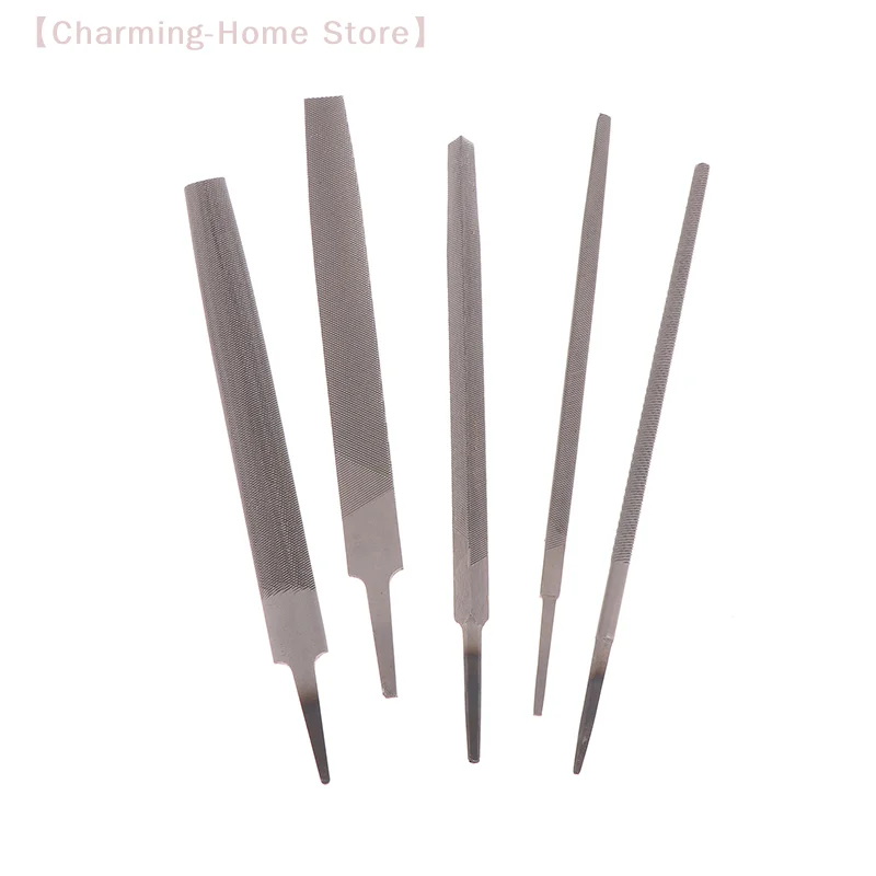 【M】1/5Pcs 6 Inch Steel Files Set Flat/Round/Half Round/Triangle/Square For Metalworking Woodworking Steel Rasp File Flat
