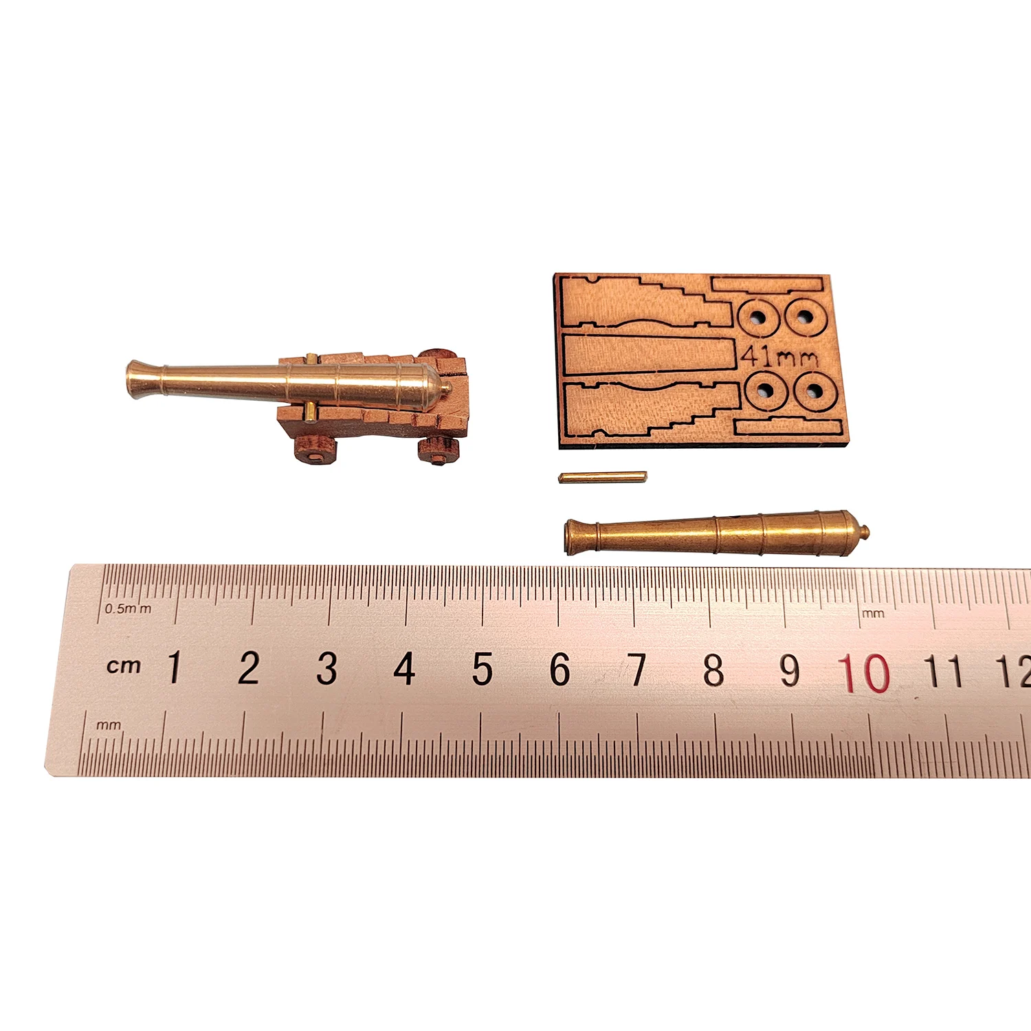 الكمثرى الخشب سطح السفينة مدفع نموذج باخرة الملحقات CNC النحاس مدفع + الكمثرى عربة خشبية 1 مجموعة