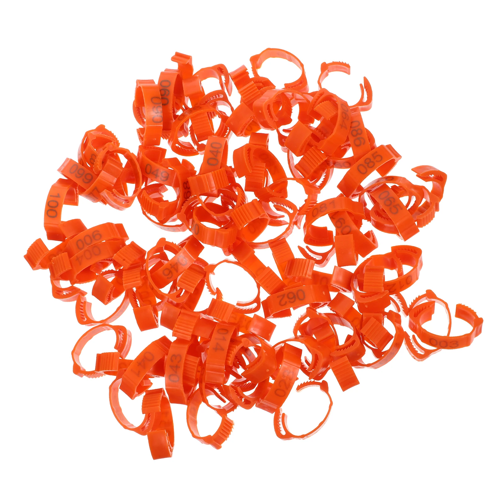 

100pcs Poultry Leg Chicken Tags for Legs Quail Pigeon Foot Ring Marking Rings ABS Material Baby Bird Leg Strap Pet
