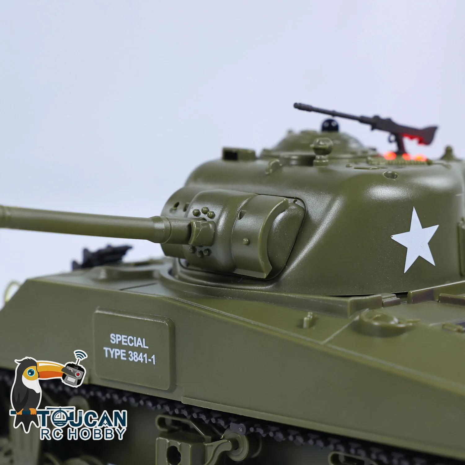 US Stock Heng Long 1/30 RC Battle Tank Sherman M4A3 3841-01 2.4G Remote Control Miniature Toy Tanks Compact Play TH23393