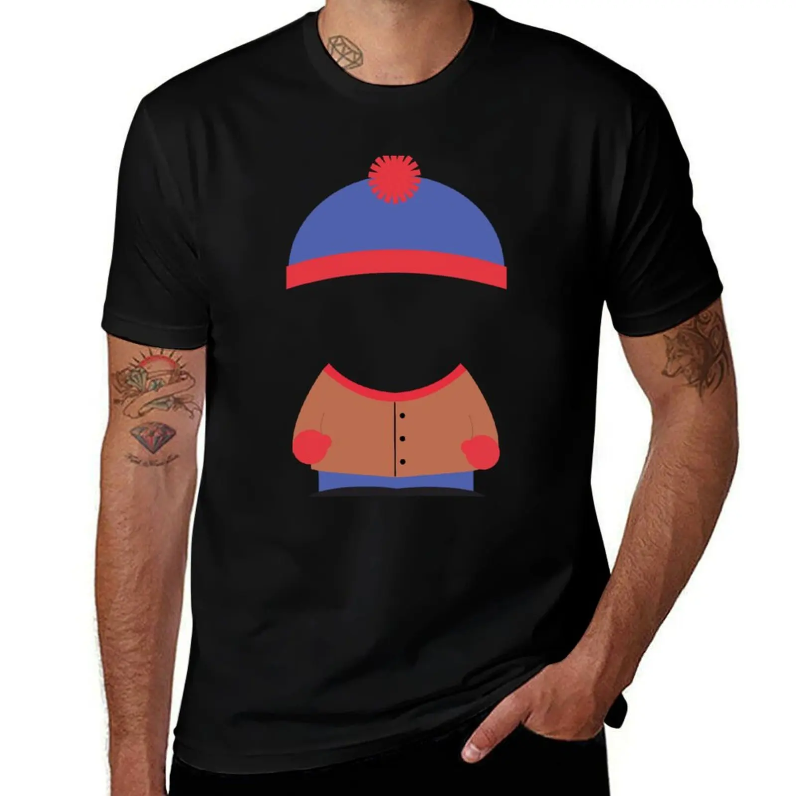 South Park Stan T-Shirt funny shirt cotton blanks tops anime clothes t shirt for men