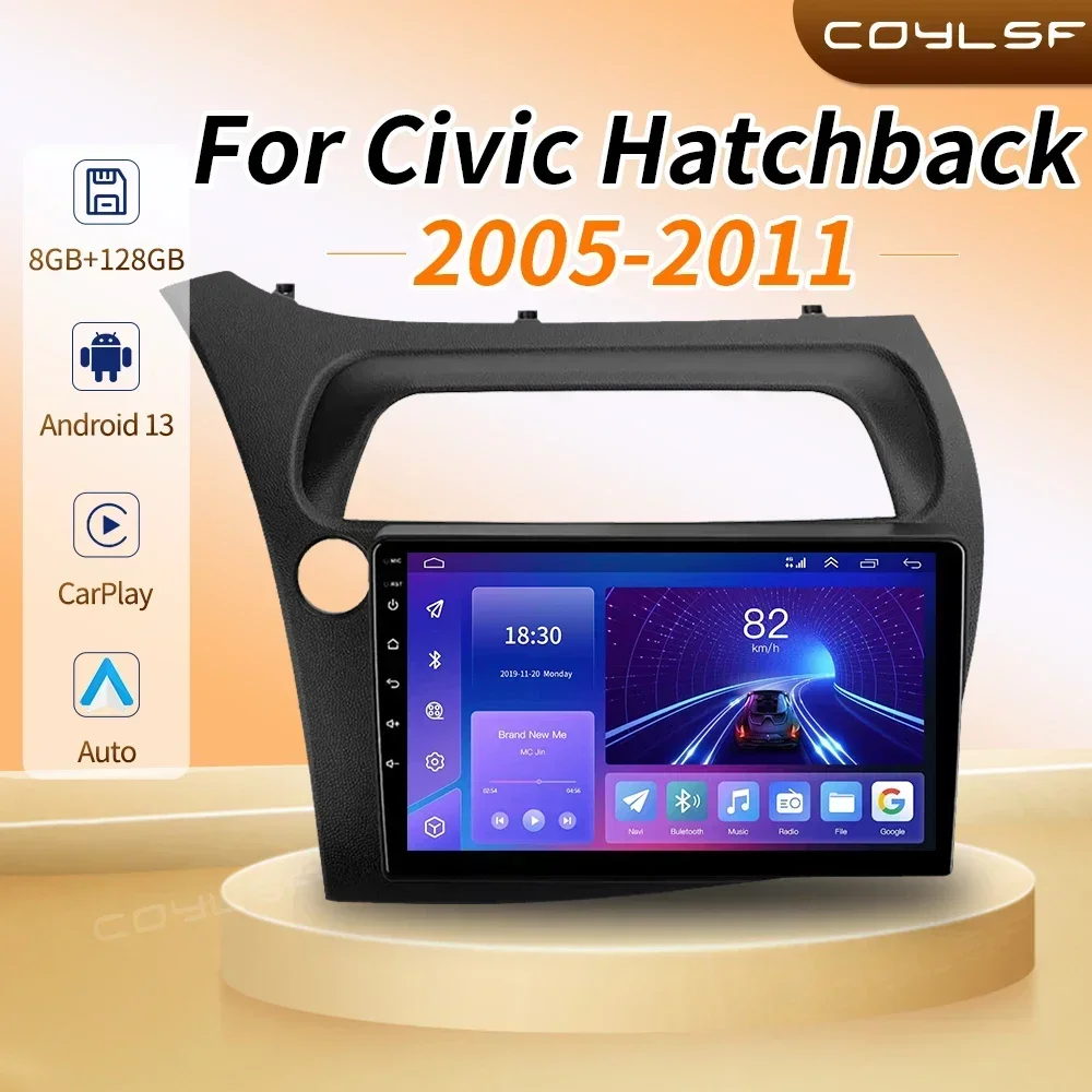 

For Honda Civic Hatchback 2006-2011 Android 13 Car Radio Multimedia Video Navigation 2 Din Stereo Head Unit Speaker Carplay