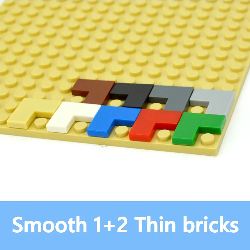 DIY Building Blocks 100PCS Thin Smooth Size 1+2 Dots Figure Compatible With 14719 Bricks Educational Creative Toys for Children