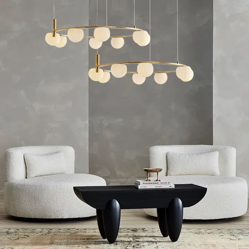 Luxury Glass Balls Ceiling Pendant Lights Elegant Home Decoration Living Room Hanglamp Dining Table Easy Installation Lustres