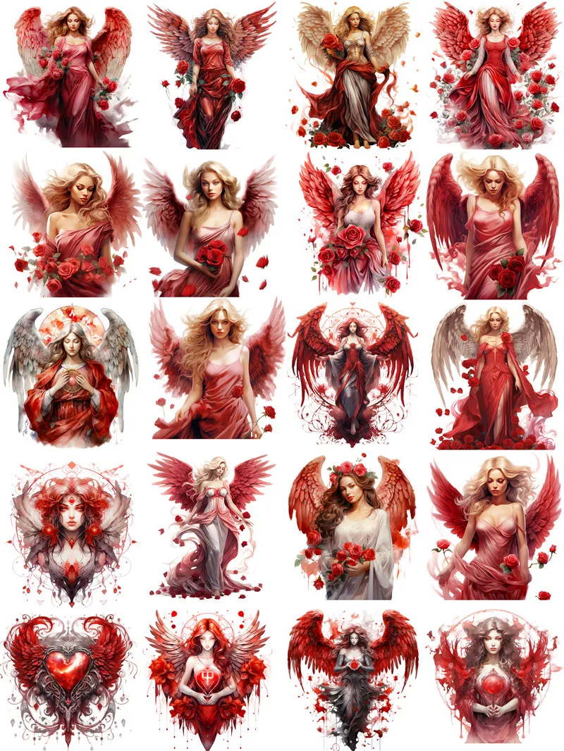 Red Rose Angel Girl Stickers artigianato e adesivi per Scrapbooking giocattoli per bambini libro adesivo decorativo cancelleria fai da te