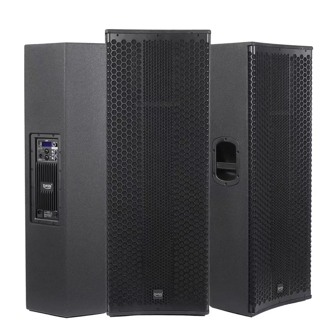 Double 15 Inch 4000W DSP Outdoor DJ Stage Home Theatre BT Active Full Frequency Wooden Speaker Audio System Sound