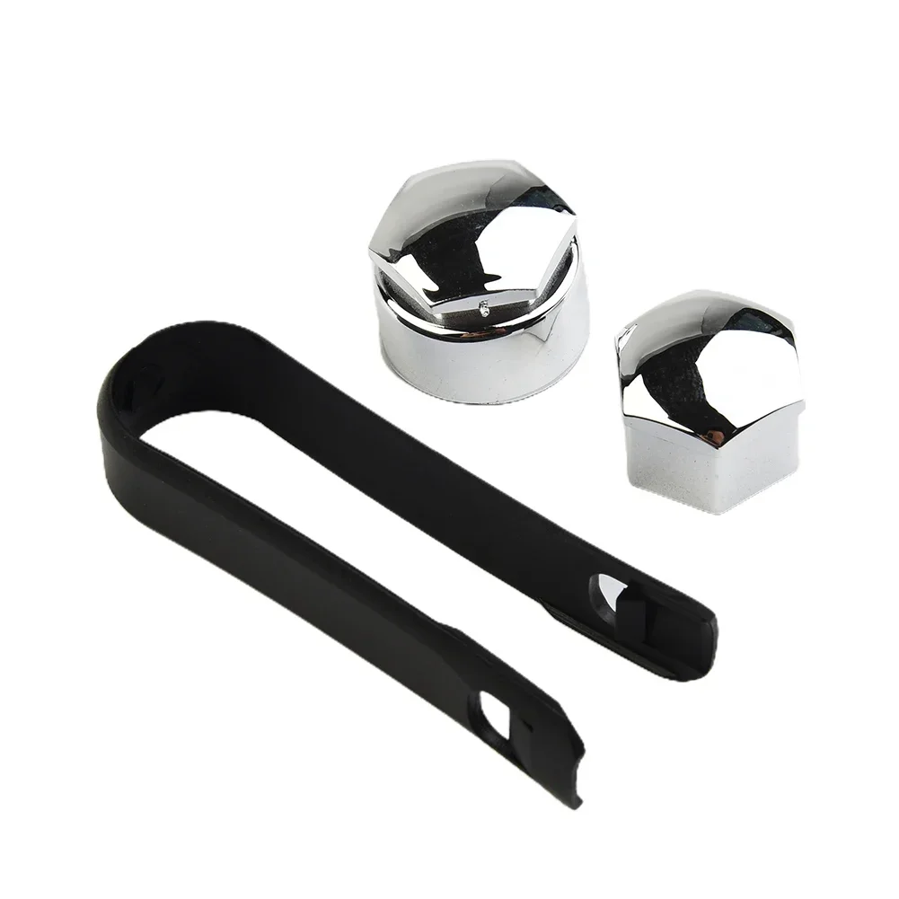 20Pcs 17mm Nut Cap Removal Tool Chrome Nut Cap Wheel Bolts Wheel Bolts Removal Tool For Any Car Auto Hub Screw Cover Bolt Rims