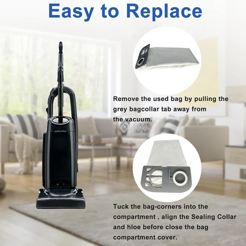 أكياس غبار بديلة لـ Riccar ، مكنسة كهربائية ، جزء فلتر مستقيم ، سلسلة R25 ، R25S ، R25D ، R25P ،