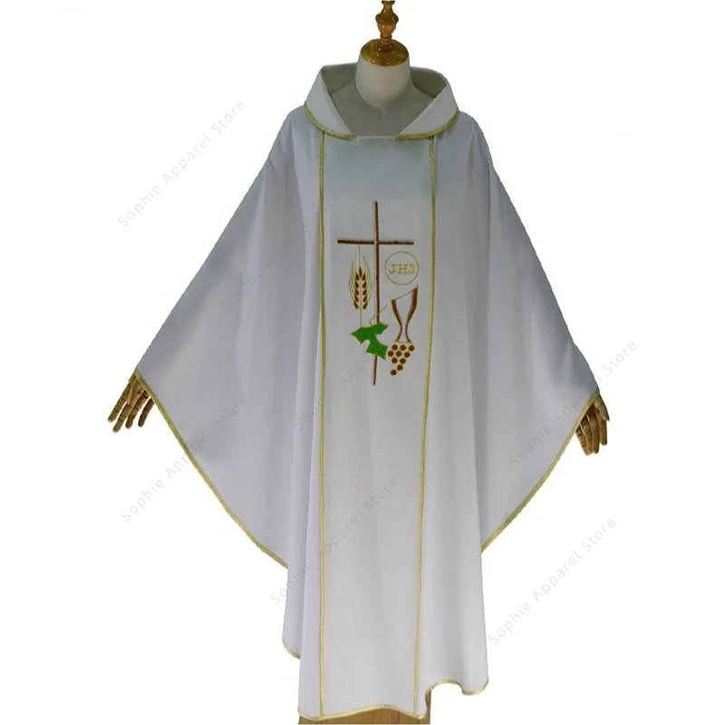 Chasuble الأسقف رجال الدين رداء السترات القس زي الكنائس الليتورجية المسيحية الكاهن الكاثوليكي سترة موحدة