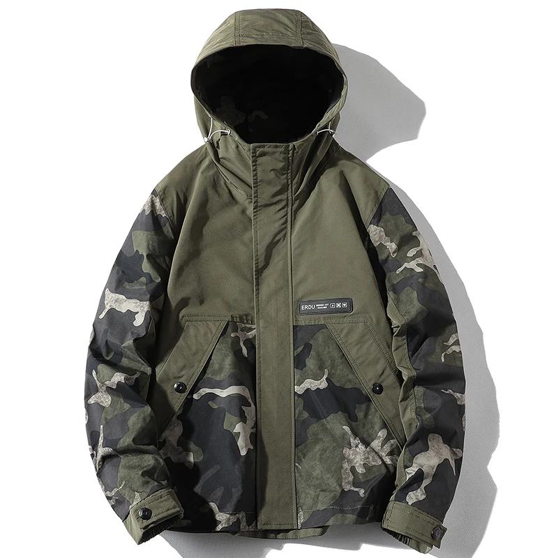 

Nice Military Bomber Jacket Men Fashion Casual Camping Jacket Coat Windproof Hooded Windbreaker Coats Male Oversize Outerwear 4