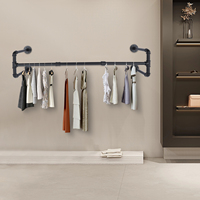 2.8kg Steel Wall-mounted Coat Rack 30kg Load Capacity 35cm Rod Length 24cm Wall Distance Modern Minimalist Hanger