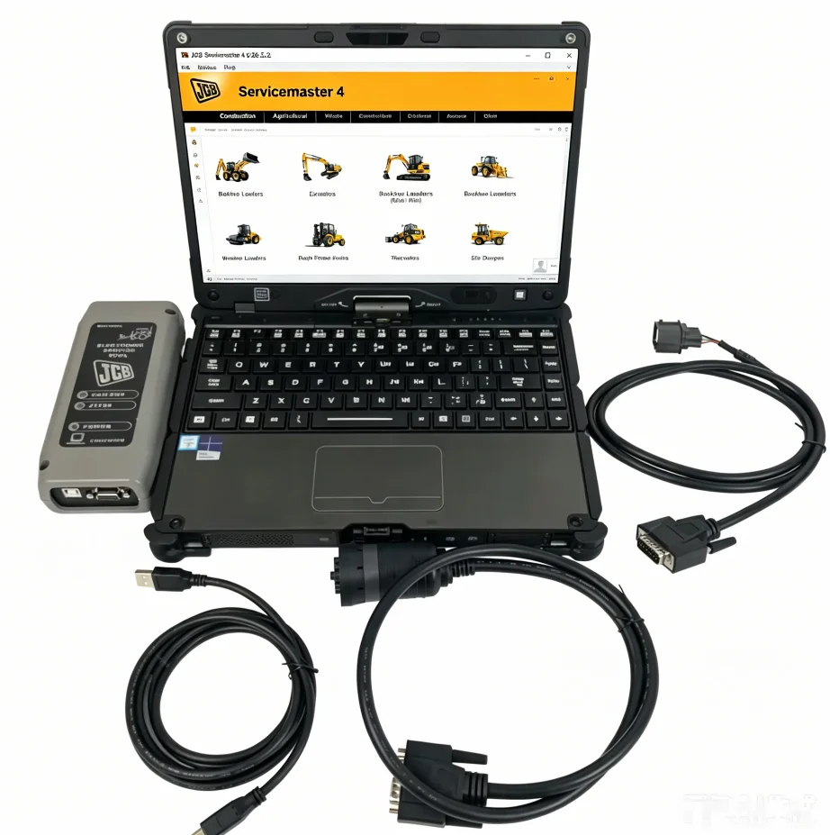 v110 laptop 728/26500 Electronic Service Tool for JCB Heavy Equipment CAN BUS J1708 Interface ServiceMaster 4 Diagnostic Tool