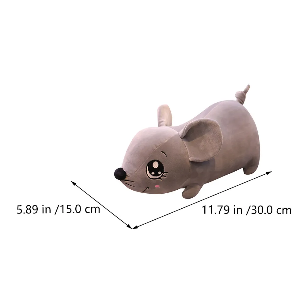 Cute Cartoon Mouse Stuffed Pillow High Quality Cotton Fill Flexible Stress Relief Decorative Accent for Living Room Office