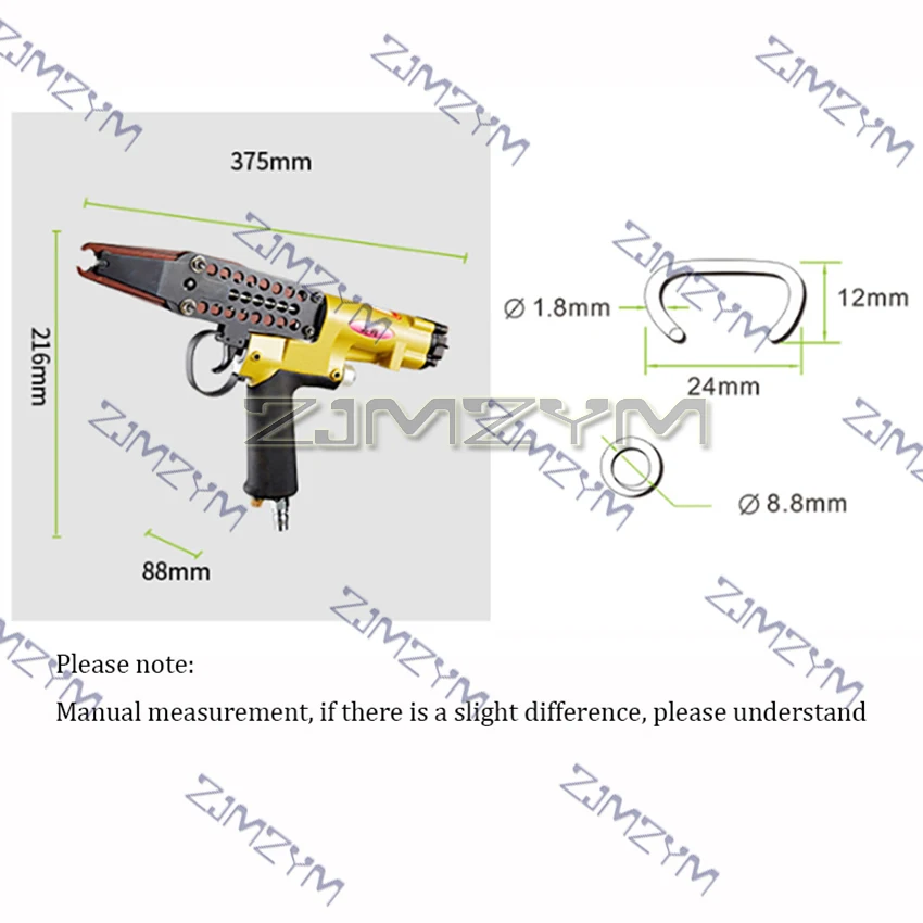 SC77XE Pneumatic C-ring Nailer Tool Air Nailing Gun C-type Hog Ring Plier Air Tool
