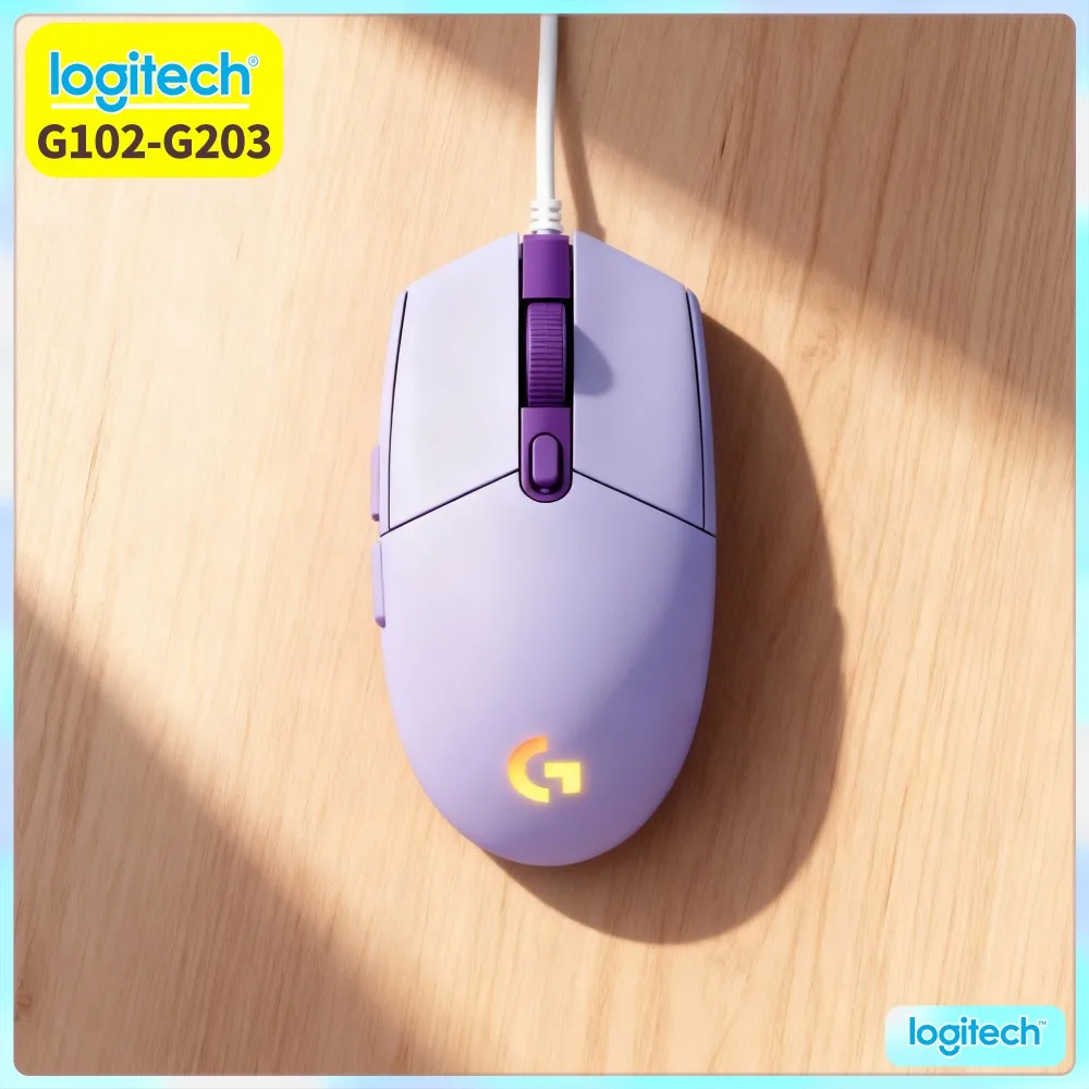 Logitech G102 Prodigy Mouse, 16.8M RGB Hues, 8000 DPI Adjustable, 6 Customizable Buttons, Lightweight For Daily Gaming