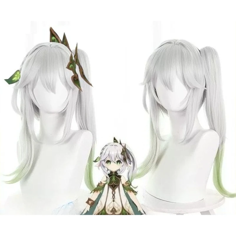 

Cos Convention & Halloween Genshin Wig 2025 - Nahida Sumeru Dendro Archon, аниме-игра Otaku, натуральные волосы для косплея