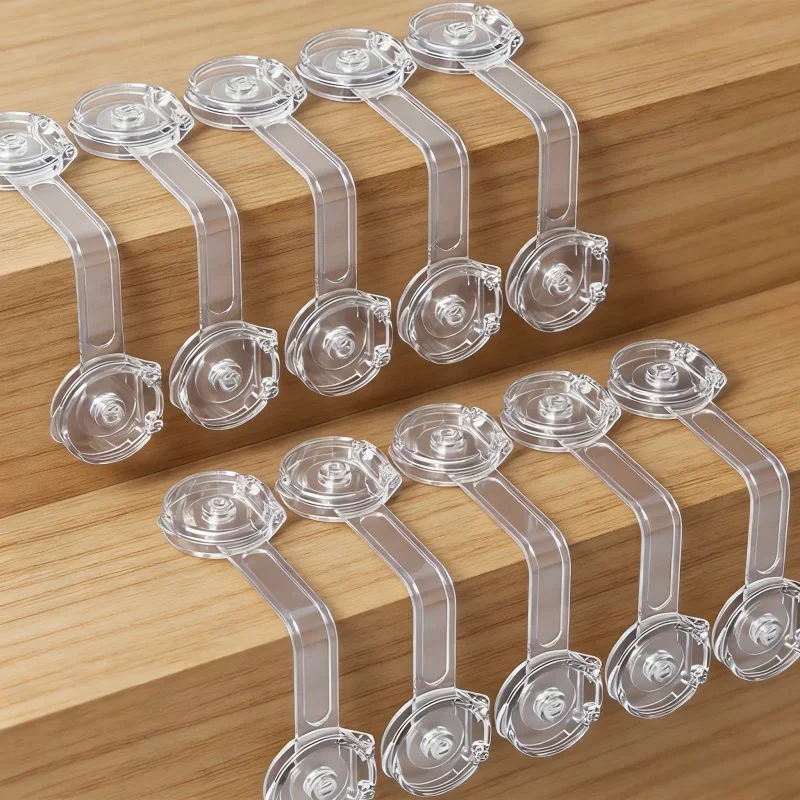 

8pcs Safety Drawer Locks Easy Installation Transparent Durable Anti-Opening Pinch Protection Refrigerators Household Supplies