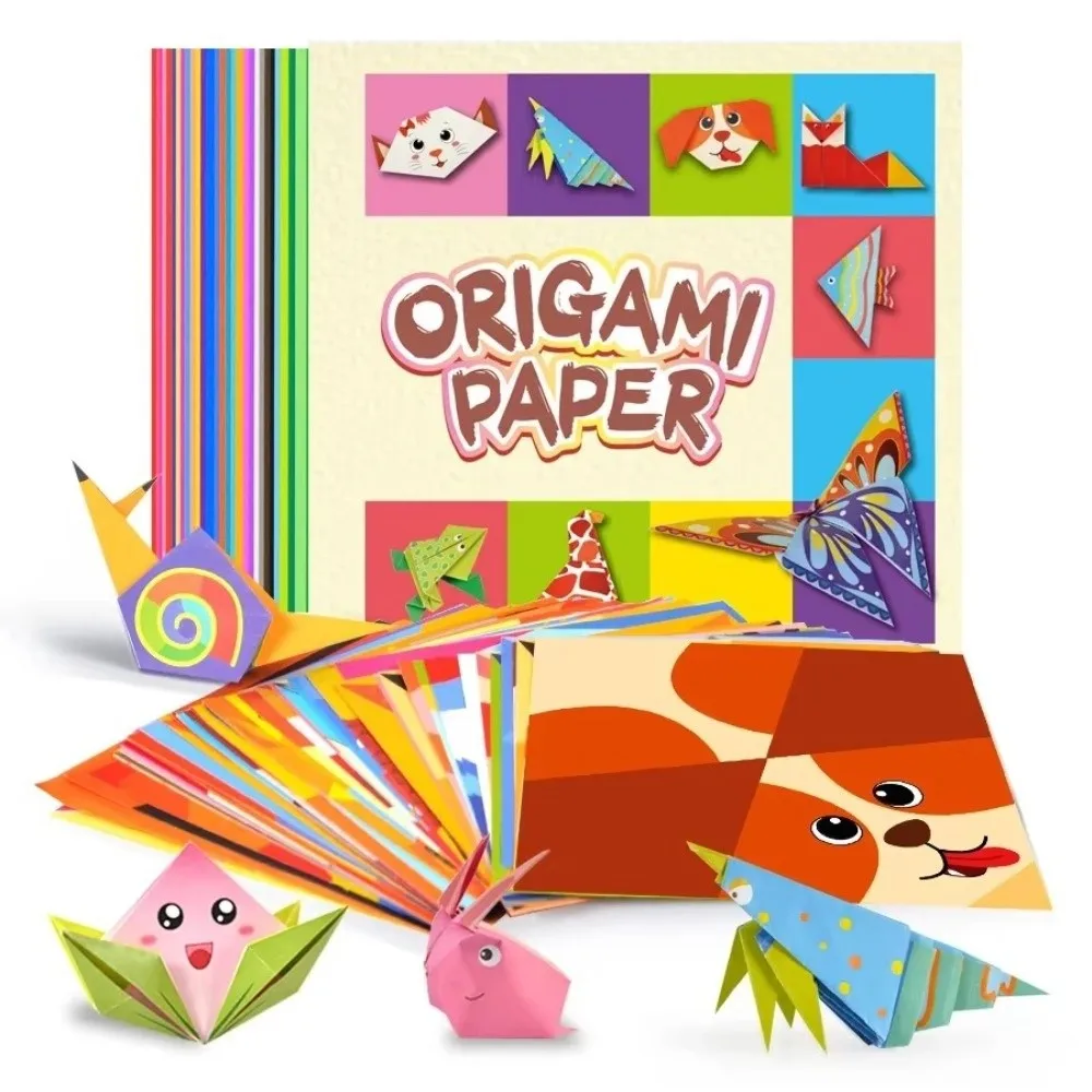 Gifts 54 Creative Origami Paper Set DIY Paper Toys Art Origami Craft Kit Handmake Colored Paper Craft for Kids Adults