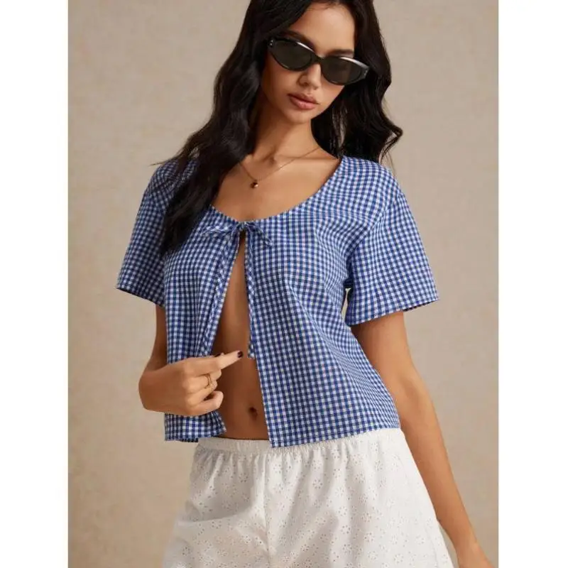 

Женская блузка с V-образным вырезом, поясом и разрезом, осенняя новинка, с воротником, из искусственной кожи, на подкладке