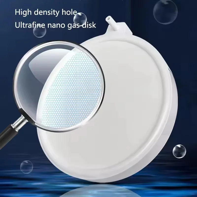 Aerador de Bolhas de Névoa Fina Nano Air Disc, Difusor de Oxigênio de Alta Eficiência, Acessórios para Aquário para Oxigenação de Tanque de Peixes