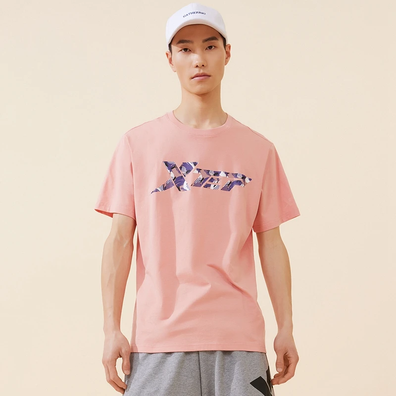Xtep Short Sleeve Knitted Shirt For Men 2023 Summer Fashion Sweatshirt Comfortable Soft Street Style Tops 877229010251