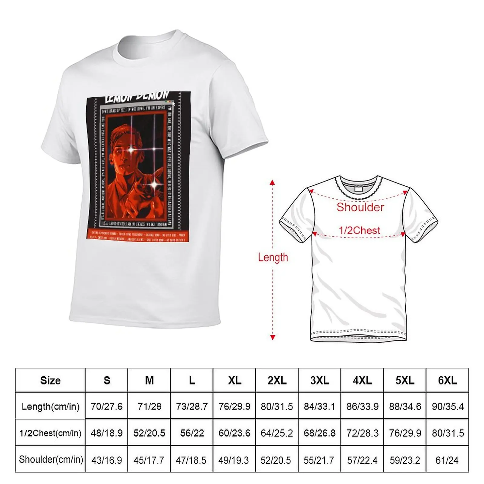 Lemon demon Spirit phone unofficial poster T-Shirt Summer Print Short Sleeve Tee