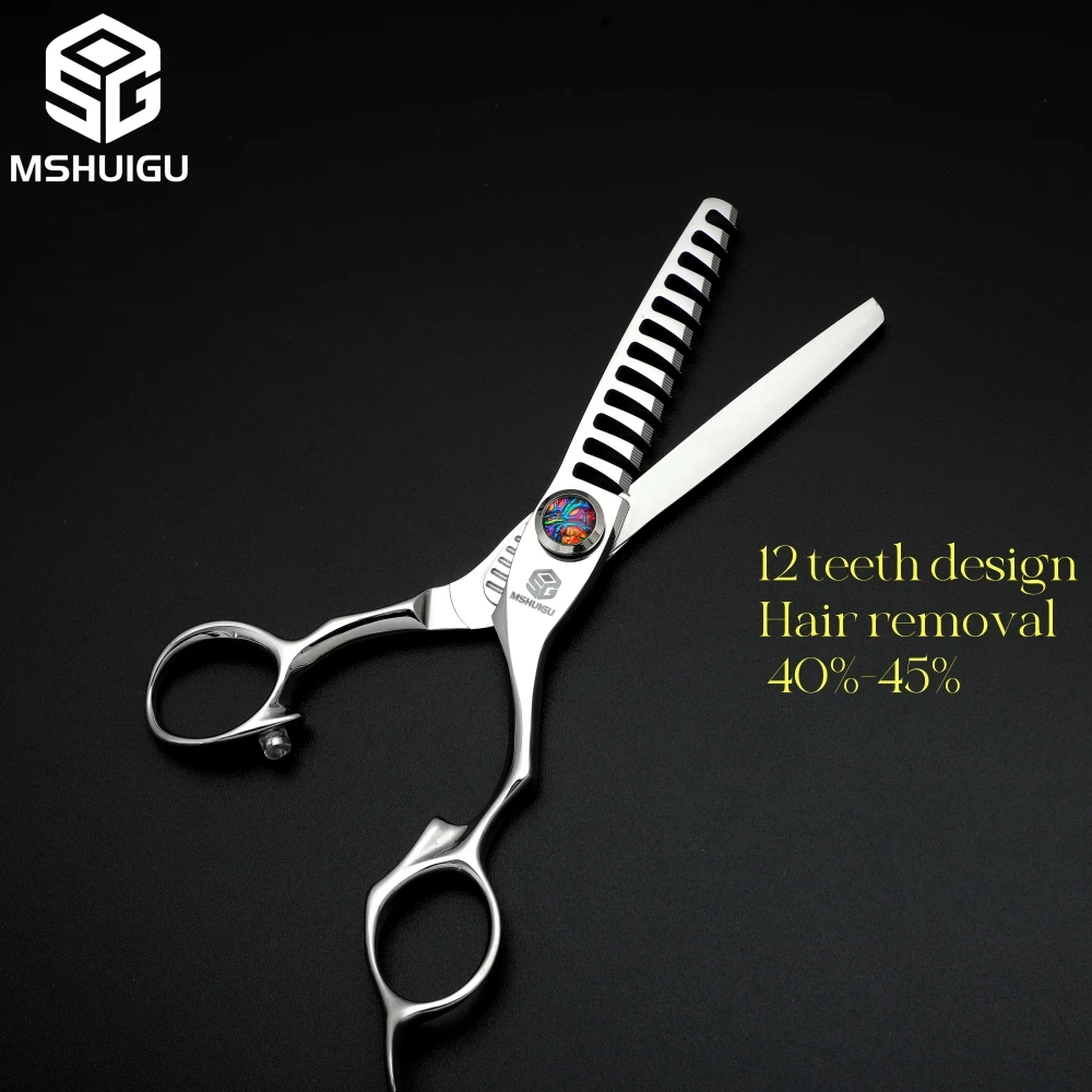 MSHUIGU Professionelle Friseurschere, 15,2 cm, multifunktionale Haarausdünnungsschere, japanischer VG10-Stahl, Salon-Haarwerkzeuge – Detail 27