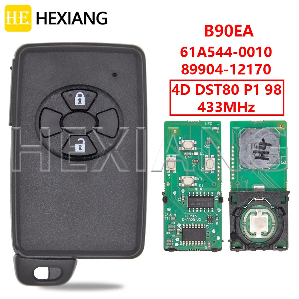 

HE B90EA 4D DST80 P1 98 433 МГц 2-кнопочный ключ дистанционного управления для автомобиля без ключа 61A544-0010 89904-12170 для Toyota RAV4 Urban Cruise