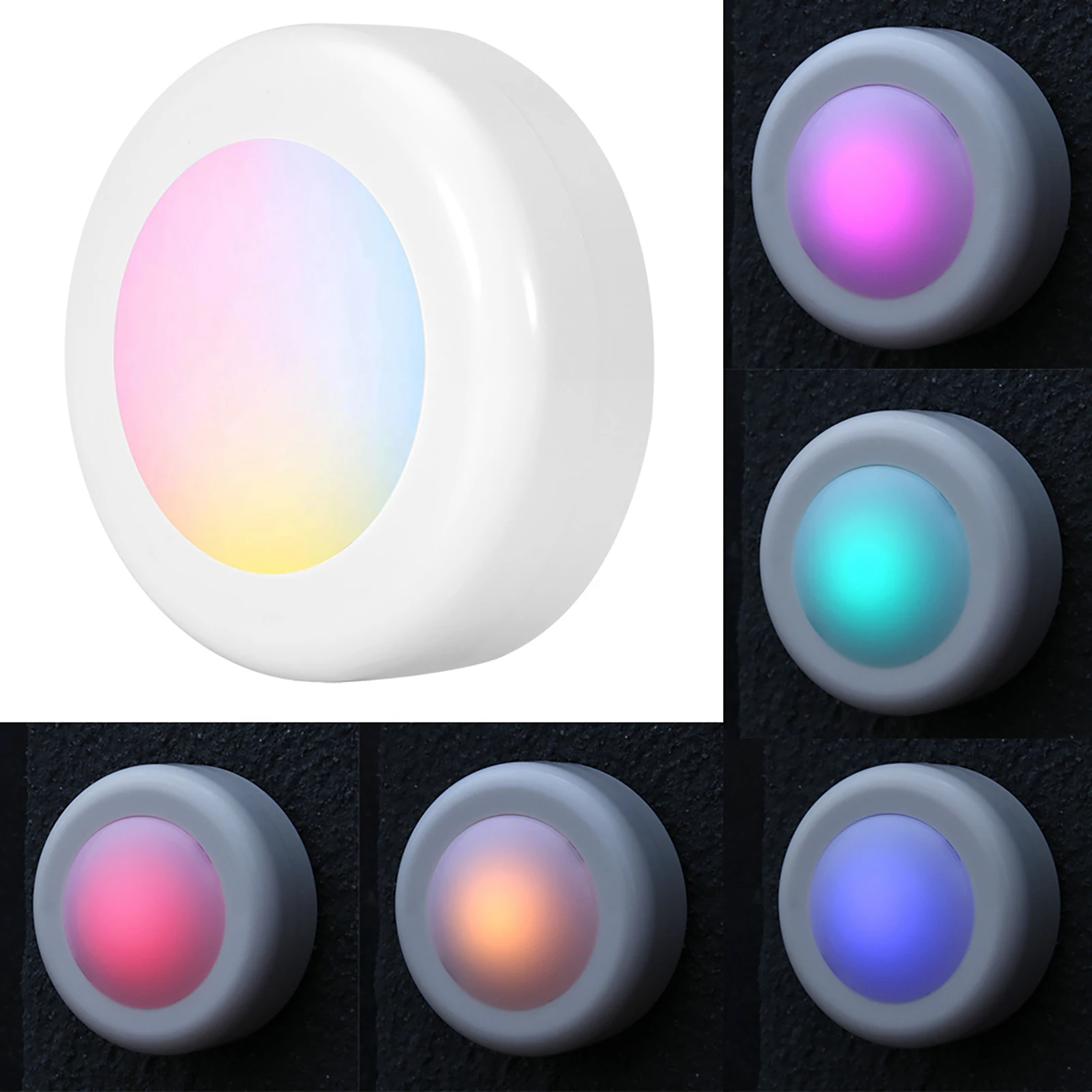 ZK40 Wireless LED Puck Light RGB 12 Colors Dimmable Night Hall Lamp