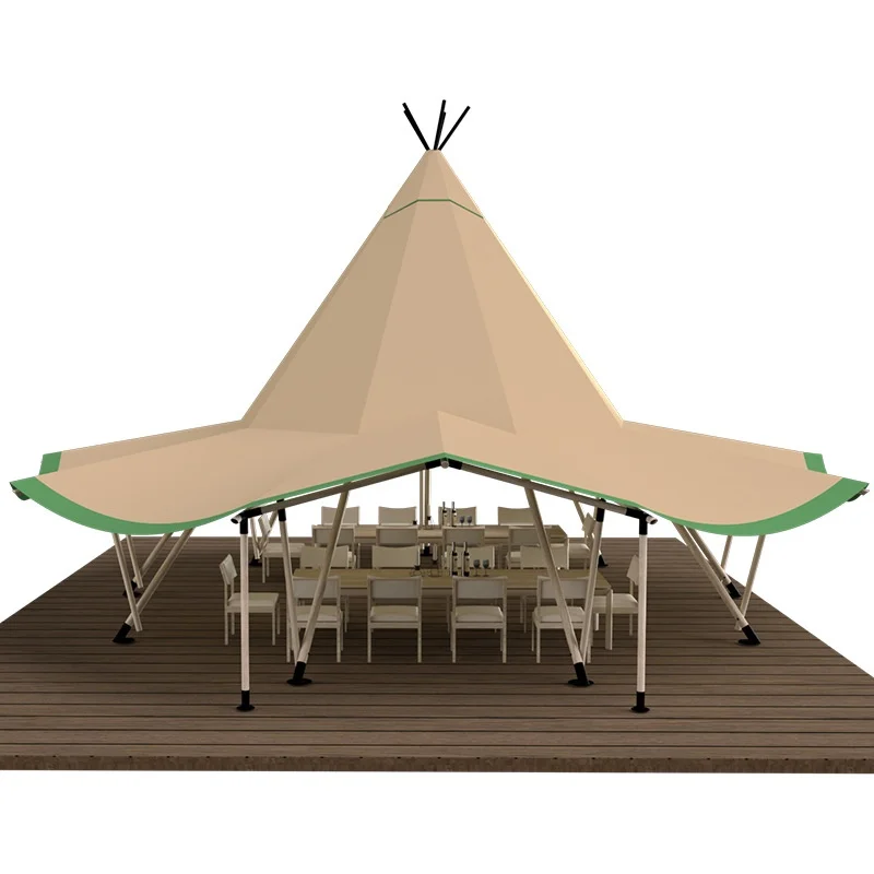*for Oxford Flying Outdoor Party Tent Light Luxury Design Waterproof Nylon Thickened Big Straw Hat Bold Durable Four-se