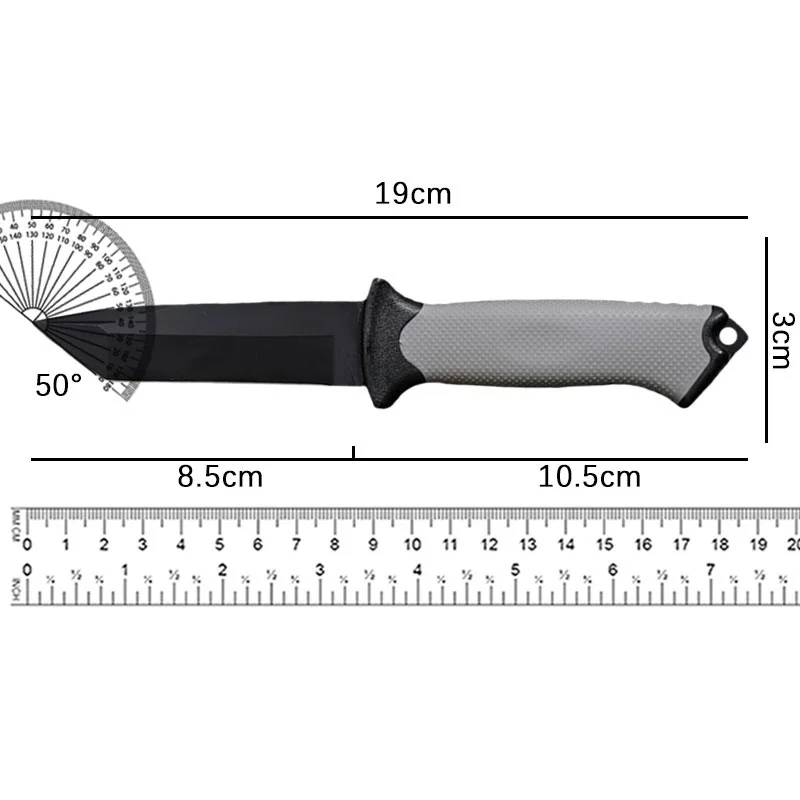 Outdoor Camping Mountaineering Knife, High Hardness Wilderness Knife, Multifunctional Small Straight Knife, Outdoor Barbecue Knife