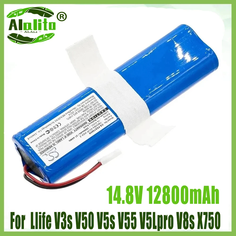 

2024 14,4 V 12800mah литиевая батарея для 14,8 V Llife V3s V50 V5s V55 V5Lpro V8s X750 Аккумулятор для робота-пылесоса батарея