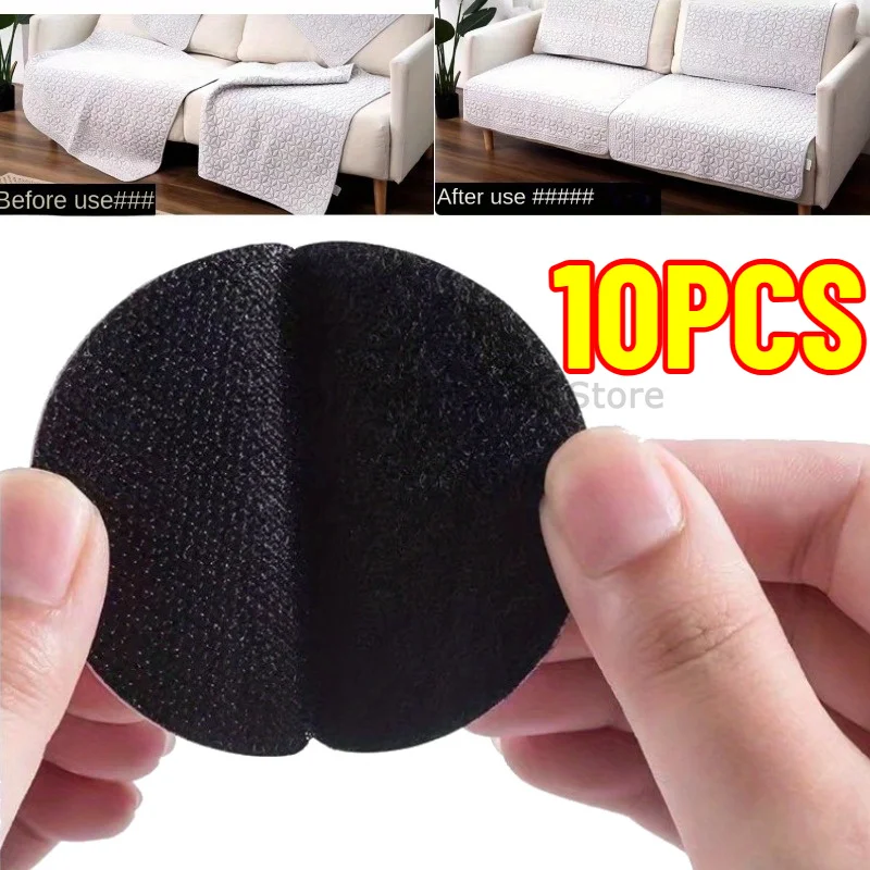 Strong Self Adhesive Hook and Loop Fastener Tape DIY Nylon Sticker Round for Adhesive Fastener Hook Loop with Glue Anti Slip Mat