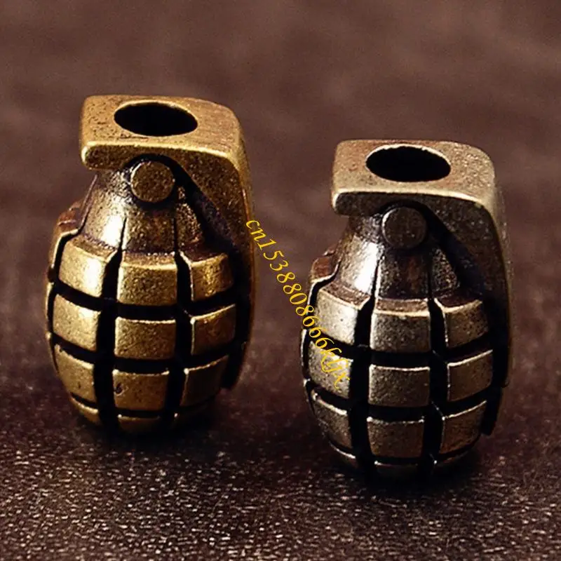 القنابل المعدنية قلادة لسلسلة المفاتيح ودهشة الظهر القنابل اليدوية الفريدة سحر paracord الملحقات 066C
