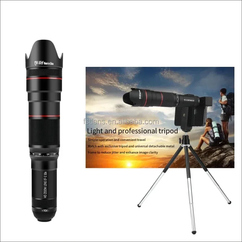 

Mobile phone attached lens astronomical telescope 50x400mm telescope 40050 with refraction filter tripod