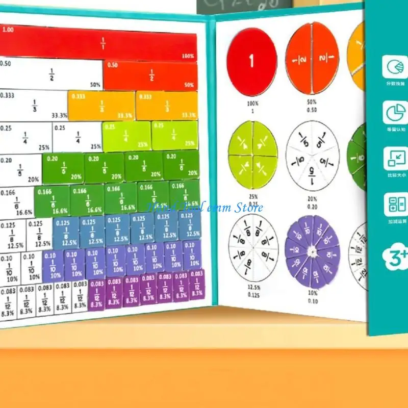 Picture 3: H37F Fractions Manipulatives Educational Puzzle Game Discs for School