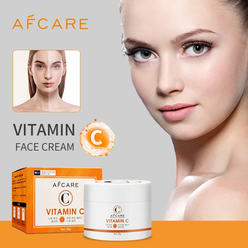 

Vitamin C Whitening Face Cream Centella Asiatica Brighten Skin Tone Fade Spots Cream Moisturizing Skincare Improve Dullness